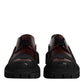 Dolce & Gabbana Red Leather Lace Up Trekking Dress Shoes