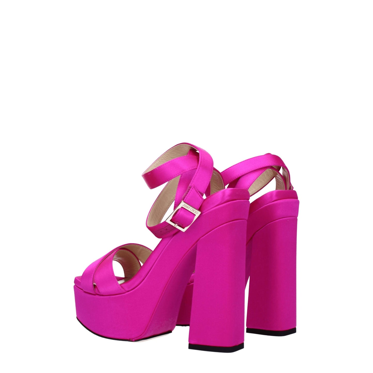 Jimmy Choo Pink Satin Platforms