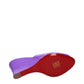 Christian Louboutin Purple Leather Wedges Sandals