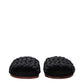 Chloé Black Leather Slippers Sandals