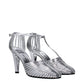 Givenchy Gray Leather Stiletto Heels Sandals