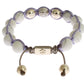 Nialaya Elegant Silver Purple CZ & Howlite Bracelet