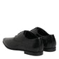Dolce & Gabbana Black Exotic Leather Lace Up Derby Shoes