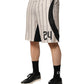 Dolce & Gabbana Off White Polyester DG Logo Sweatshorts Shorts