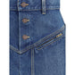 Chloé Denim midi Skirt