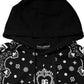 Dolce & Gabbana Black Bandana Hooded Men Sweatshirt Sweater
