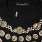 Dolce & Gabbana Black Coin Print Cotton Crew Neck T-shirt