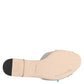 Dolce & Gabbana Silver Blue Leather Bead Embellish Slide Shoes