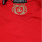 Dolce & Gabbana Red Cotton Short Sleeves Crew Neck Top T-shirt