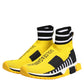 Dolce & Gabbana Yellow Black Sorrento Socks Sneakers Shoes