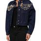 Dolce & Gabbana Blue Cotton Denim Crystal Embellished Jacket