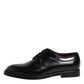 Dolce & Gabbana Black Calf Leather Lace Up Dress Shoes