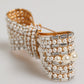 Dolce & Gabbana Gold Tone Brass Bow Crystal FauxPearl Embellished Brooch