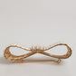 Dolce & Gabbana Gold Tone Brass Bow Crystal FauxPearl Embellished Brooch