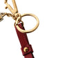 Dolce & Gabbana Red Yellow Mini Espadrille Style Charm Keychain Keyring