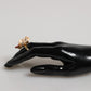 Dolce & Gabbana Gold Brass Resin Beige Dog Pet Accessory Ring