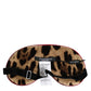 Dolce & Gabbana Brown Leopard Print Silk Women Accessory Sleep Eye Mask