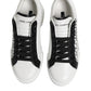 Dolce & Gabbana Black White Leather Portofino Sneaker Shoes
