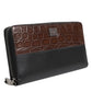 Dolce & Gabbana Black Brown Exotic Leather Men Continental Clutch Wallet
