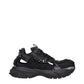 Versace Black Leather Athletic Sneakers