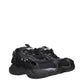 Versace Black Leather Athletic Sneakers