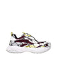 Versace Red Fabric Athletic Sneakers