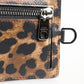 Dolce & Gabbana Leopard Print Leather Embossed Lanyard Card Holder Wallet
