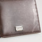 Dolce & Gabbana Brown Leather DG Logo Engrave Bifold Card Holder Wallet