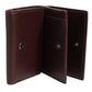 Dolce & Gabbana Leather Embossed Logo Trifold Men Card Holder Dark Brown