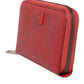 Dolce & Gabbana Red Leather Zip Around Logo Plaque Men Coin Purse Wallet