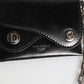 Dolce & Gabbana Black Cavallo Leather Wallet Chain Snap Bifold Card Holder
