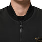 Dolce & Gabbana Black Polyester Logo Plaque Bomber Jacket