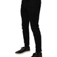 Dolce & Gabbana Black Cotton Skinny Jeans Men Trouser Pants