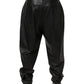 Dolce & Gabbana Black Lamb Leather Trousers Men Pants