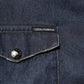 Dolce & Gabbana Blue Denim Button Casual Logo Patch Men Shirt
