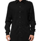 Dolce & Gabbana Black Viscose Long Sleeve Formal Dress Shirt