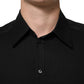 Dolce & Gabbana Black Viscose Long Sleeve Formal Dress Shirt