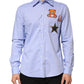 Dolce & Gabbana Light Blue Cotton Teddy Bear Long Sleeve Shirt