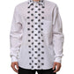 Dolce & Gabbana White Cotton Black DG Logo Long Sleeve Shirt