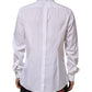 Dolce & Gabbana White Cotton GOLD Long Sleeves Formal Shirt