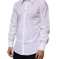 Dolce & Gabbana White Cotton Slim Fit Dress Formal Men Shirt