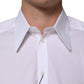 Dolce & Gabbana White Cotton Slim Fit Dress Formal Men Shirt