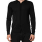Dolce & Gabbana Black Silk Button Up Lightweight Sweater
