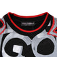 Dolce & Gabbana Multicolor Logo Monogram Crew Neck Sweater