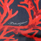 Dolce & Gabbana Silk Navy Red Coral Print Pullover Sweater