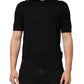 Dolce & Gabbana Black Silk Jacquard DG Polo Shirt T-shirt