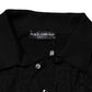 Dolce & Gabbana Black Silk Jacquard DG Polo Shirt T-shirt