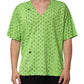 Dolce & Gabbana Green V-Neck DG Logo Heart Print T-shirt
