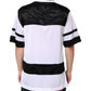 Dolce & Gabbana White Black Polyester DG Logo Mesh Jersey T-shirt