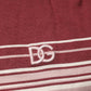 Dolce & Gabbana Cotton Burgundy Striped DG Logo Polo  T-shirt